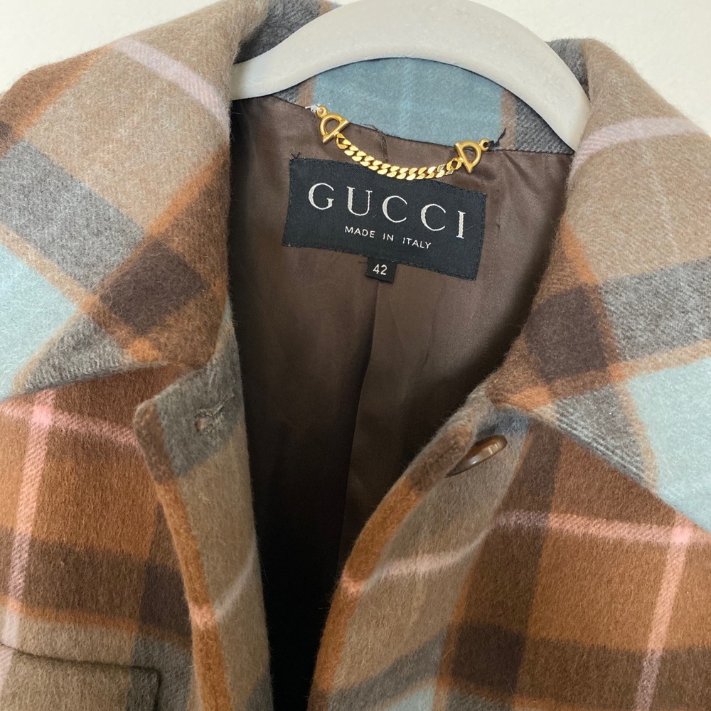 Gucci Plaid Coat Sz 42